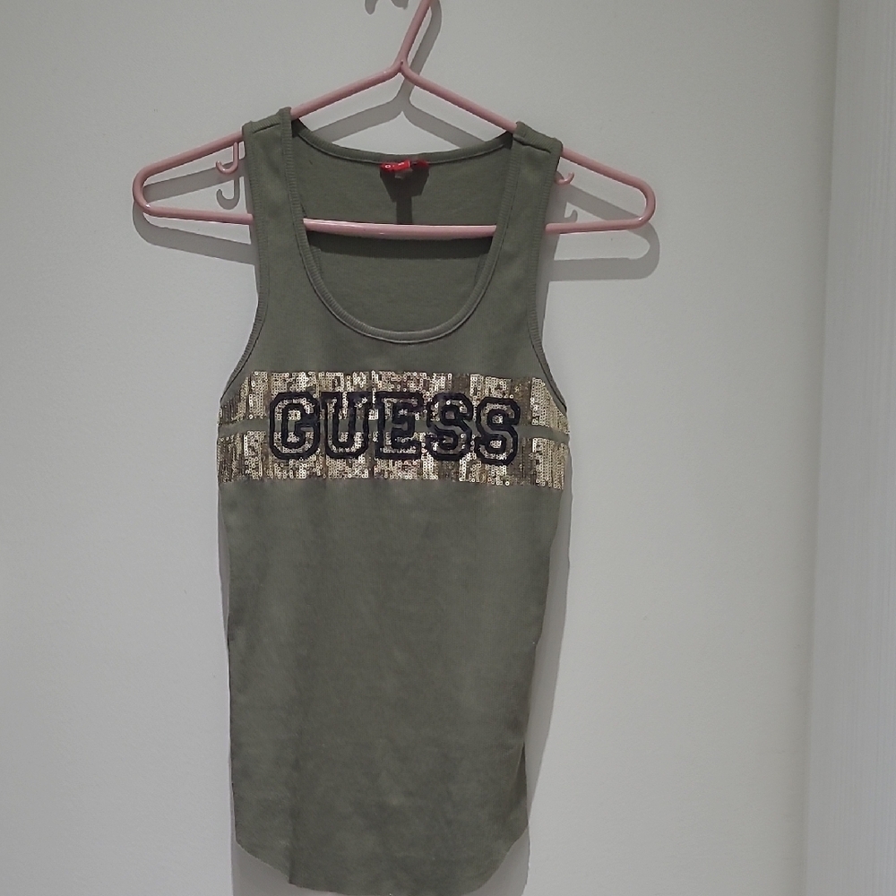 Guess Green Sleeveless Tank Top